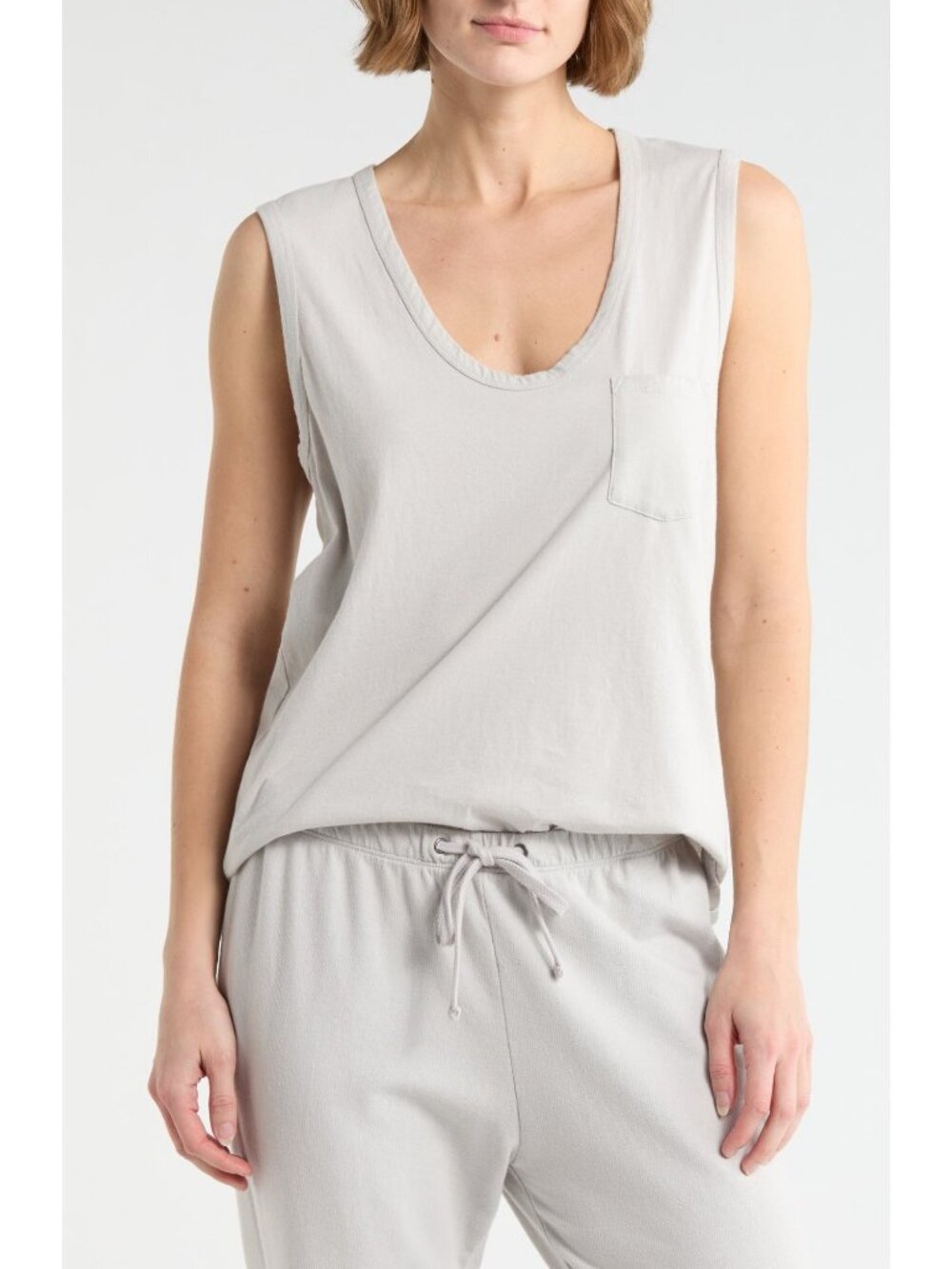 James Perse V-Neck grey Cotton Tank top size 1/ S